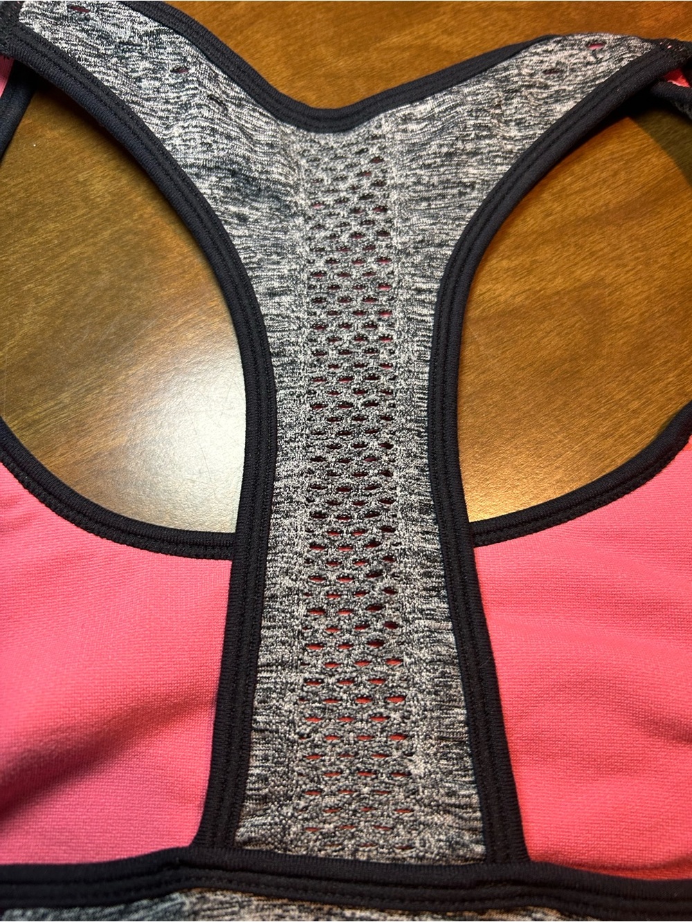 Velocity Pink and Gray Seamless Racerback Sports Bra - Picture 7 of 7